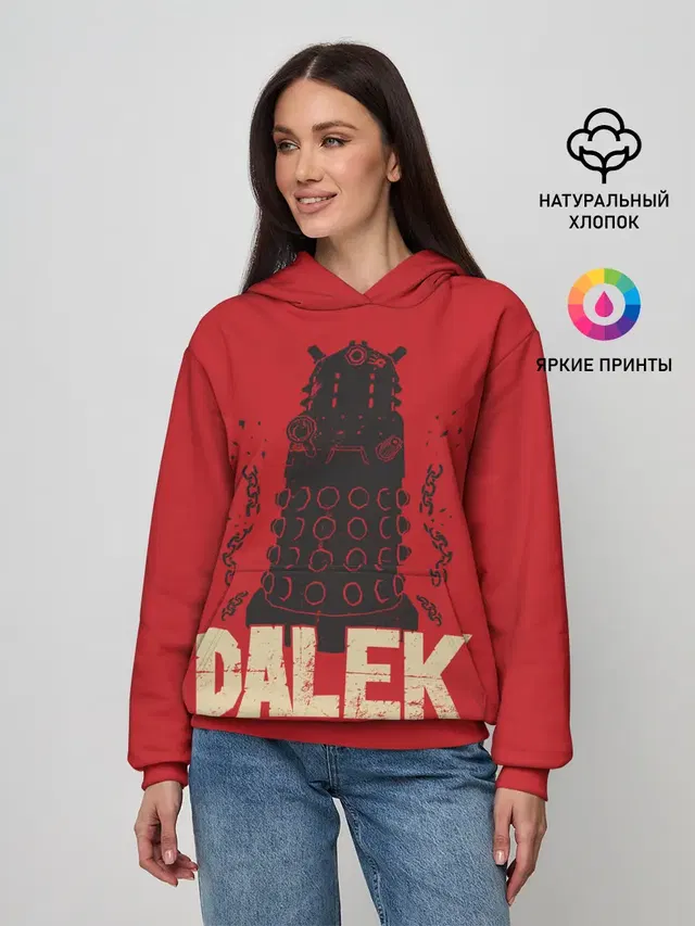 Женское худи с принтом «Dalek»