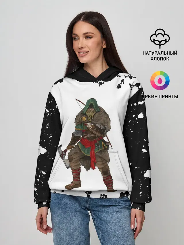 Женское худи с принтом «Viking — ASSASSINS CREED VALHALLA»