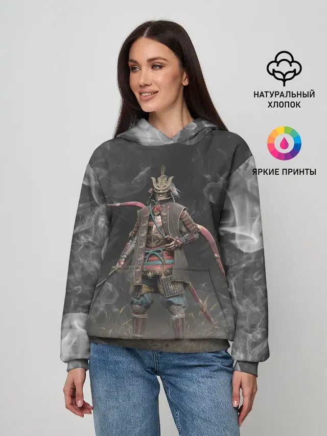 Женское худи с принтом «Samurai — Warrior — Sekiro shadows die twice»