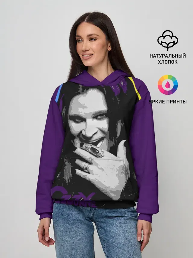 Женское худи с принтом «Ozzy Osbourne — Ozzy Osbourne, Оззи Осборн»