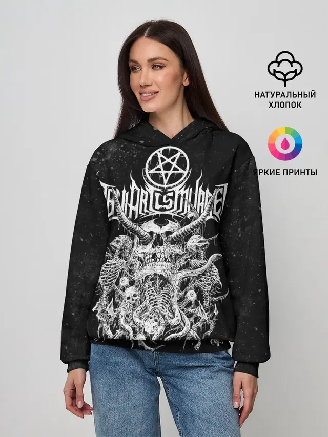 Женское худи с принтом «Разный рок — Thy Art Is Murder»
