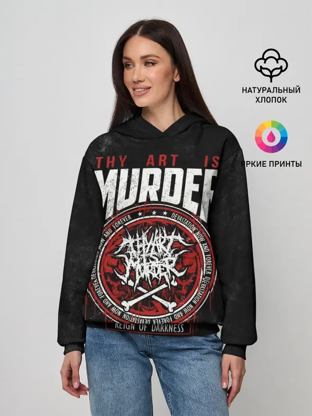 Женское худи с принтом «Разный рок — Thy Art Is Murder»