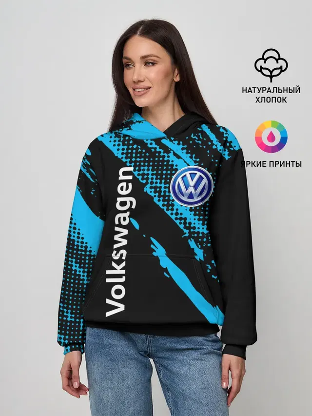 Женское худи с принтом «Volkswagen — Фольксваген»