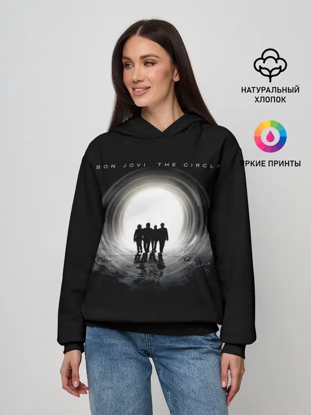 Женское худи с принтом «Bon Jovi The Circle»
