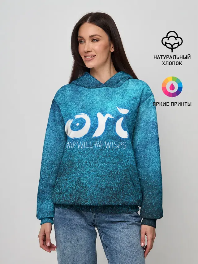 Женское худи с принтом «Ori Logo Ори Лого»
