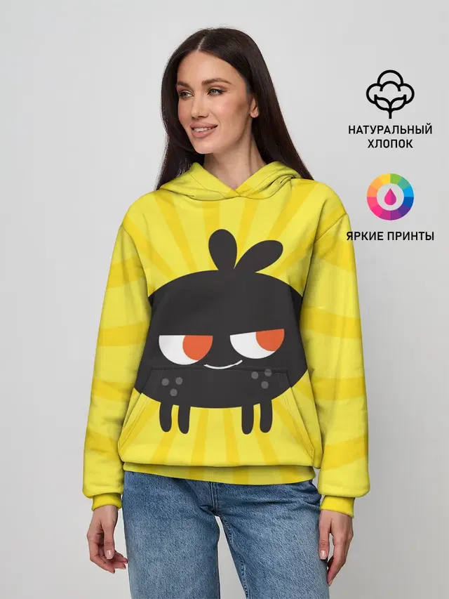 Женское худи с принтом «Toca Boca — Toca Boca Yellow»