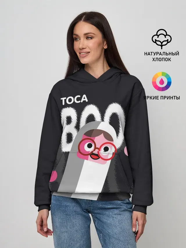 Женское худи с принтом «Toca Boca — Toca Boo»