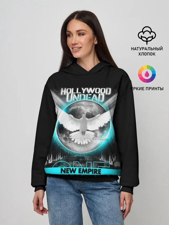 Женское худи с принтом «New Empire — New Empire, Vol. 1 - Hollywood Undead»