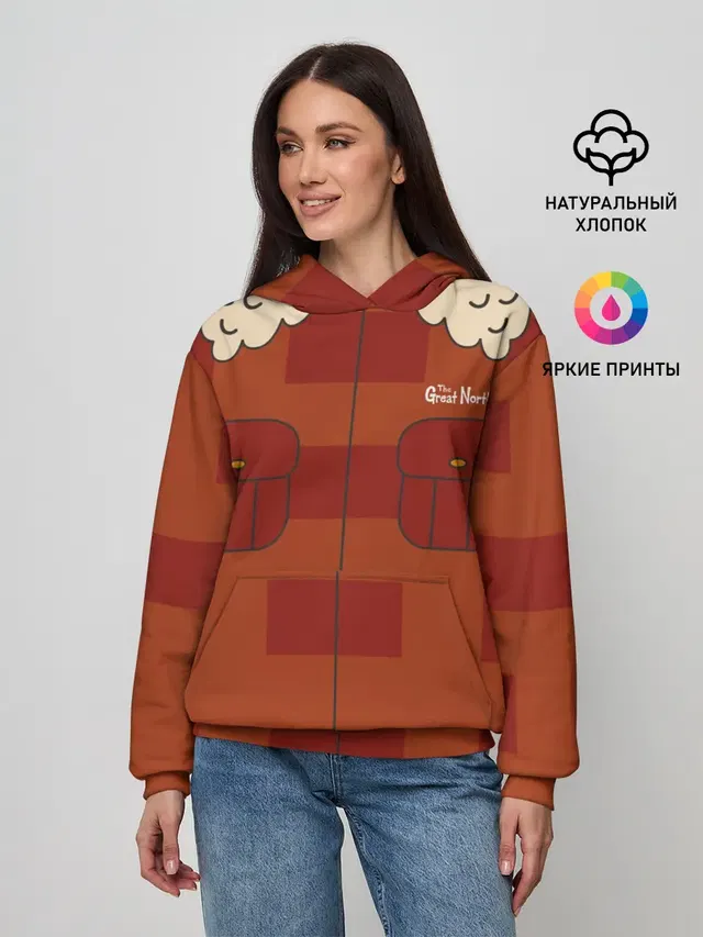 Женское худи с принтом «Великий Север — Beef Tobin jacket»