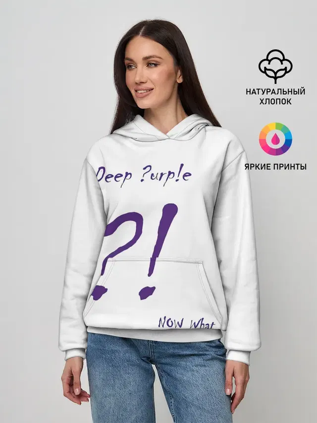 Женское худи с принтом «Now What?! Deep — Now What?! Deep Purple»