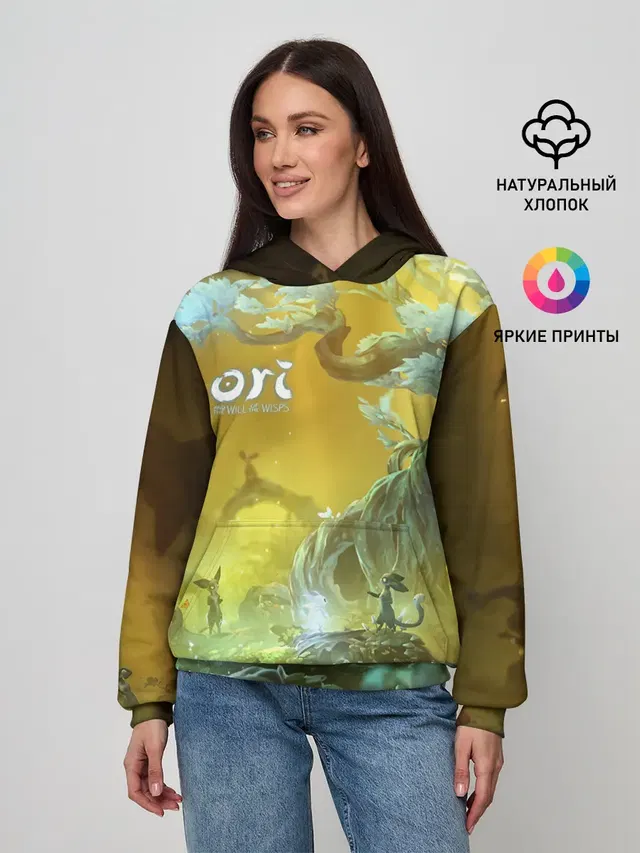 Женское худи с принтом «Moki — Ori»