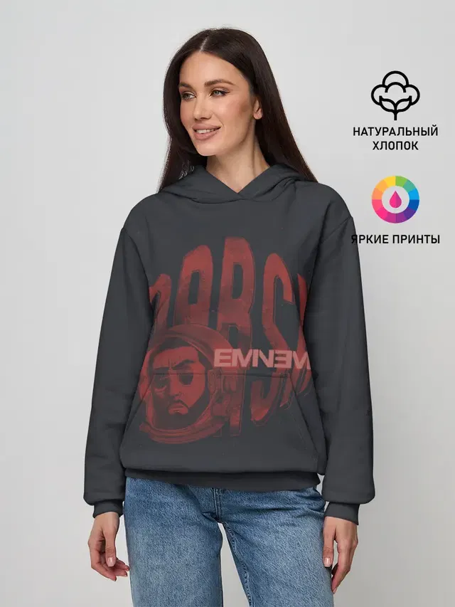 Женское худи с принтом «Eminem — Marsh»