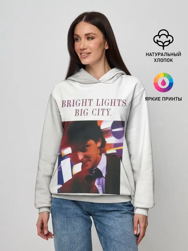 Женское худи с принтом «Bright Lights — Bright Lights, Big City - Depeche Mode»