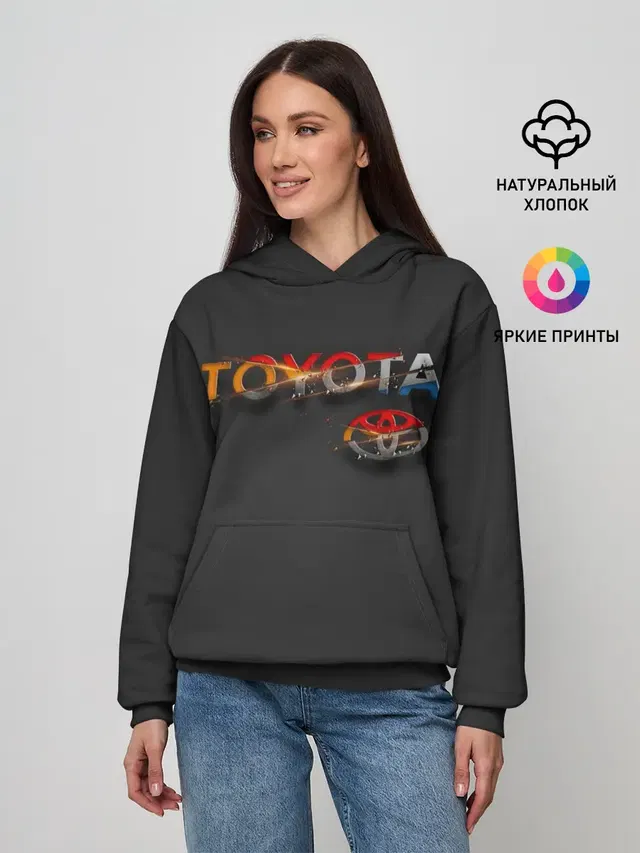 Женское худи с принтом «Тойота — TOYOTA SHARDS»