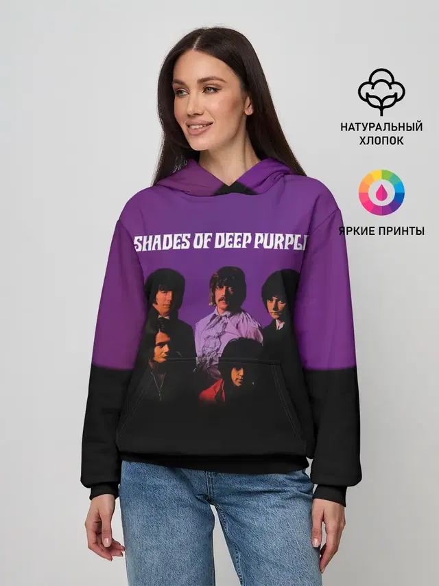 Женское худи с принтом «Shades of Deep — Shades of Deep Purple»