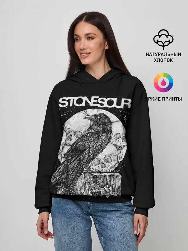 Женское худи с принтом «StoneSour»