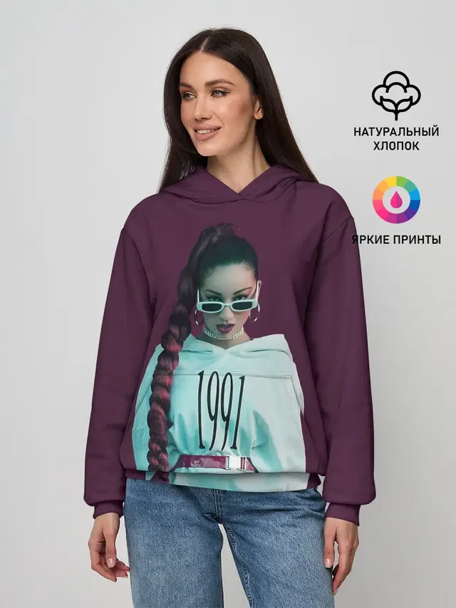 Женское худи с принтом «Bhad Bhabie — Стильная Даниэлла»