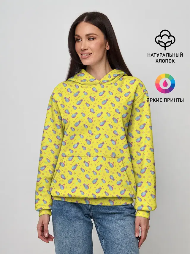 Женское худи с принтом «Pineapple Pattern»