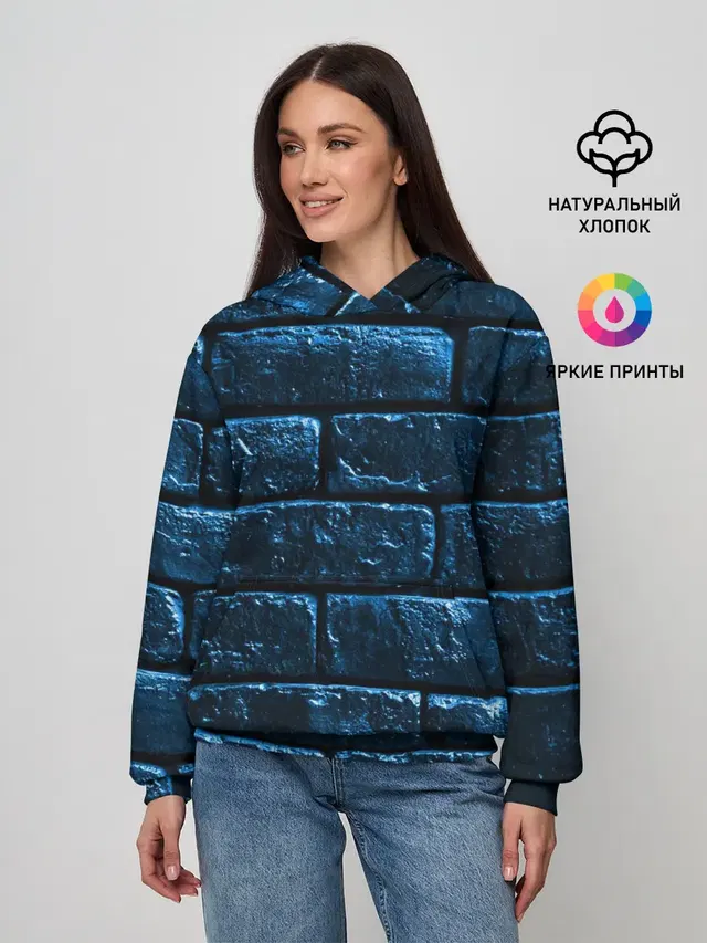 Неоновая, кирпичная стена