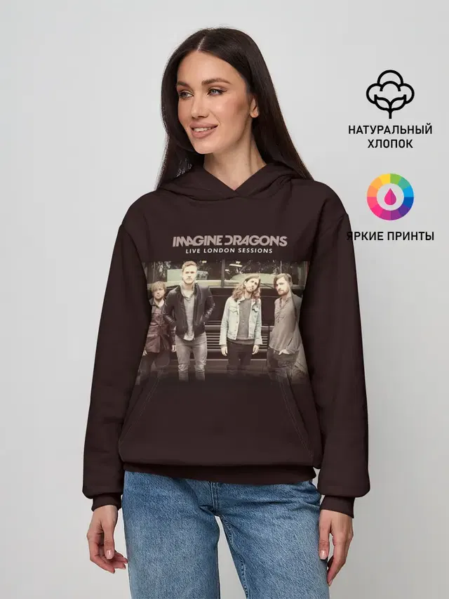 Женское худи с принтом «Live London Sessions — Imagine Dragons Live: London Sessions»