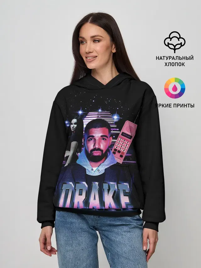 Женское худи с принтом «Drake — ДРЕЙК ГРЭМ»
