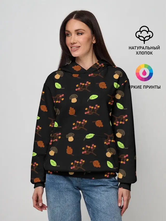 Женское худи с принтом «Другие — AUTUMN MOTIFS»