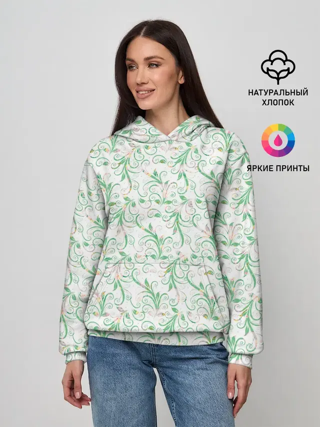 Весенние узоры из листьев