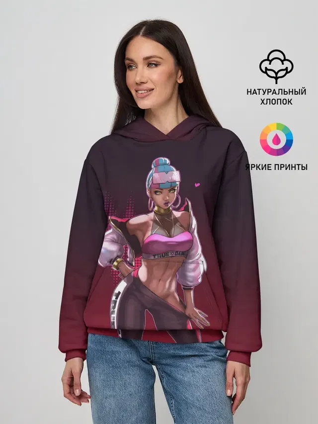 Женское худи с принтом «League of Legends Qiyana»
