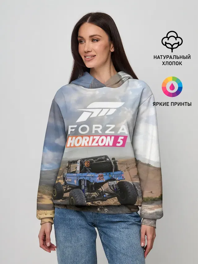 Женское худи с принтом «Forza Horizon — Forza Horizon 5»