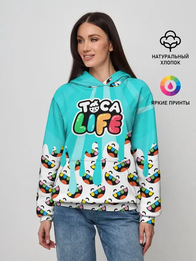 Женское худи с принтом «Toca Boca — TOGA LIFE»