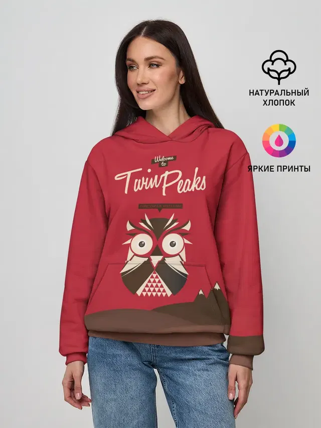 Женское худи с принтом «Твин Пикс — FIRE WALK WITH ME Twin Peaks»