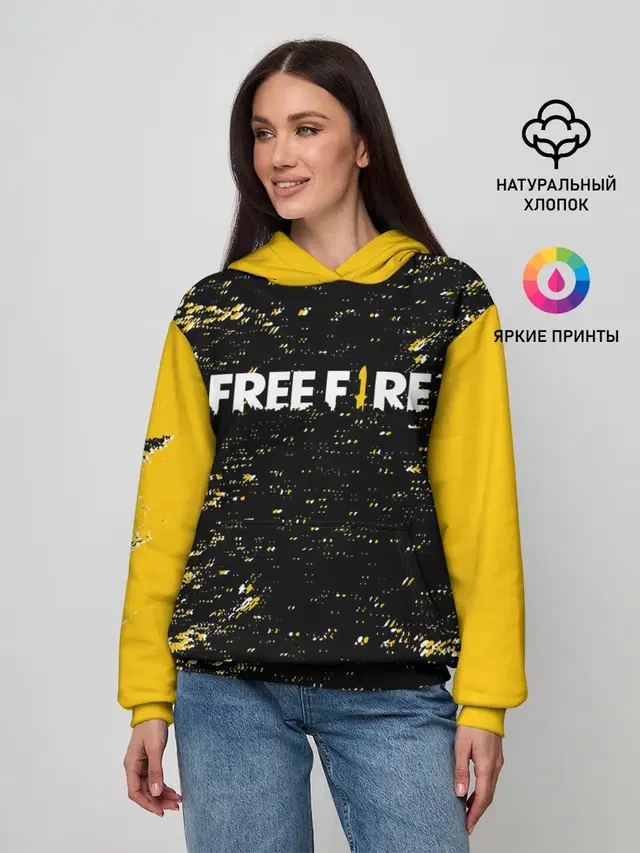 Женское худи с принтом «dagger — Garena Free Fire - День Booyah.»