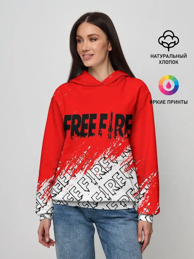 Женское худи с принтом «фри фаер День Booyah,»