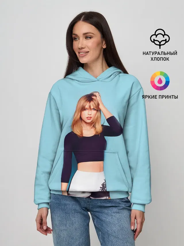Женское худи с принтом «Taylor Swift — Взгляд Тейлор»