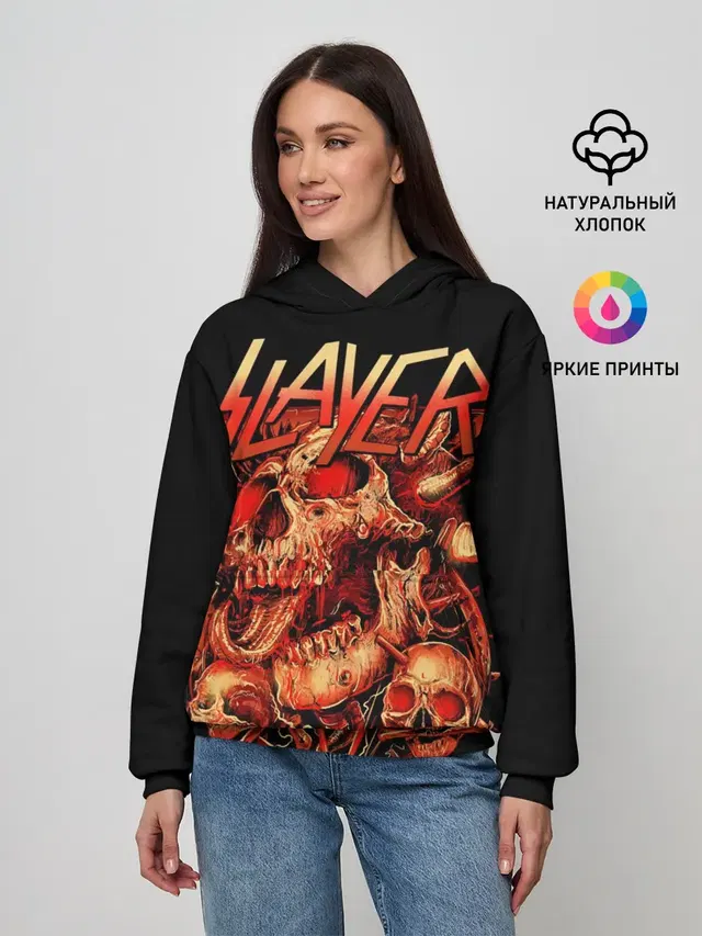 Женское худи с принтом «Slayer — Slayer, Reign in Blood»