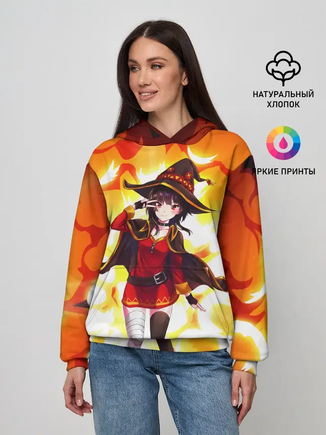 Женское худи с принтом «Коносуба — MeguminKonoSuba»