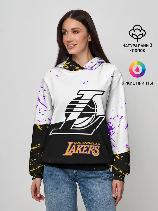 Женское худи с принтом «Лейкерс — Коби Брайант Los Angeles Lakers,»