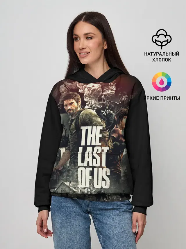 Женское худи с принтом «Clicker — THE LAST OF US ЩЕЛКУНЫ»