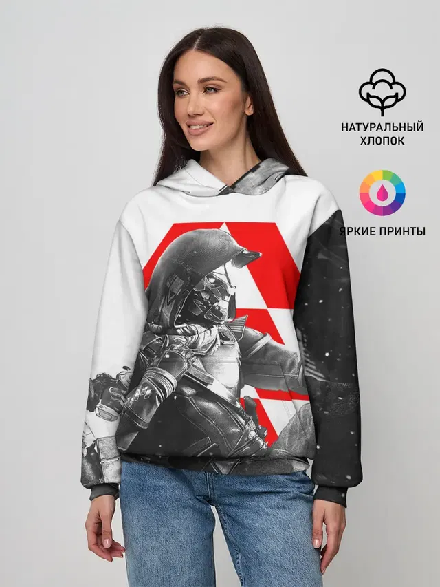 Женское худи с принтом «Exo — DESTINY CAYDE 6 — КЕЙД 6 ОХОТНИК EXO»
