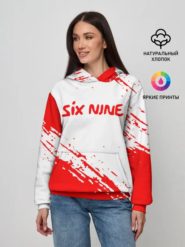 Женское худи с принтом «6IX9INE»