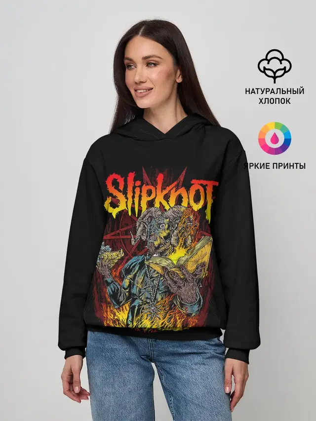 Женское худи с принтом «Slipknot THE Gray Chapter»