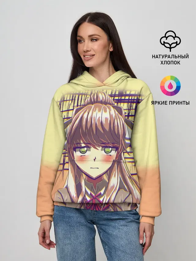 Женское худи с принтом «Doki Doki Literature Club — Game Doki Doki Literature Club»