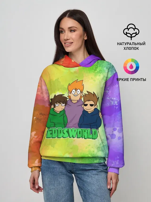 Женское худи с принтом «Eddsworld — EDDSWORLD 3»