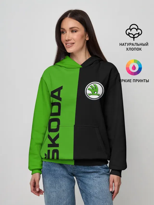 SKODA черно-зеленый