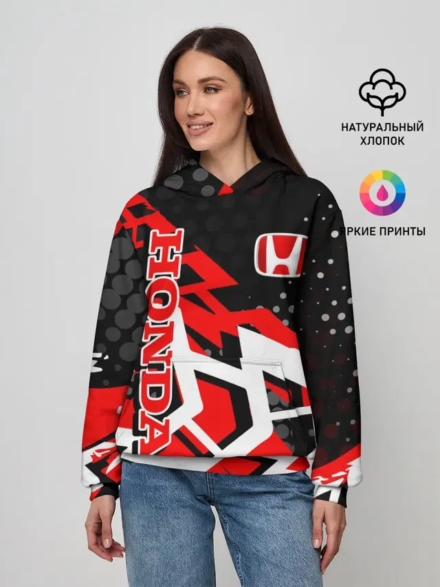 Женское худи с принтом «Honda»
