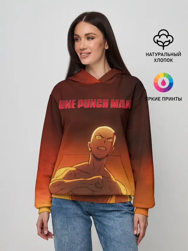 Сайтама в огне One Punch-Man