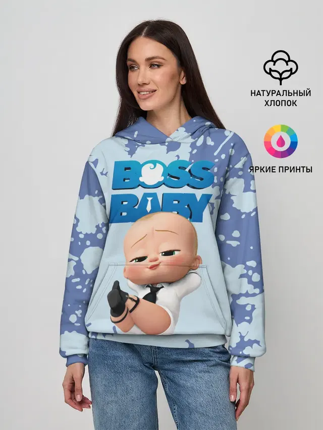 Женское худи с принтом «Босс-молокосос — Boss Baby»