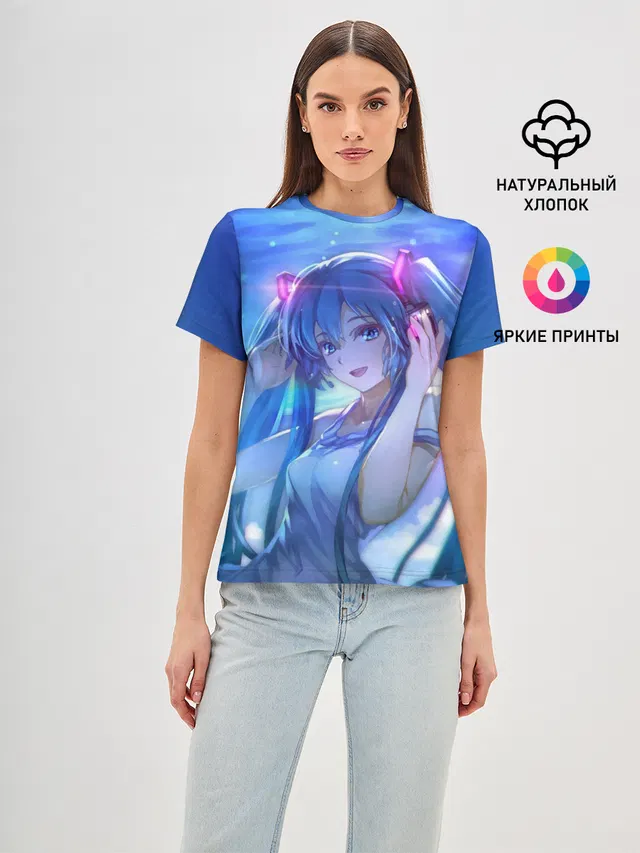 Miku на фоне космоса