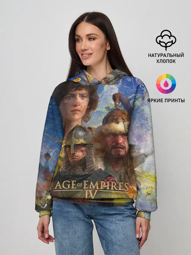 Женское худи с принтом «Knight — Age of Empires 4 Обложка»