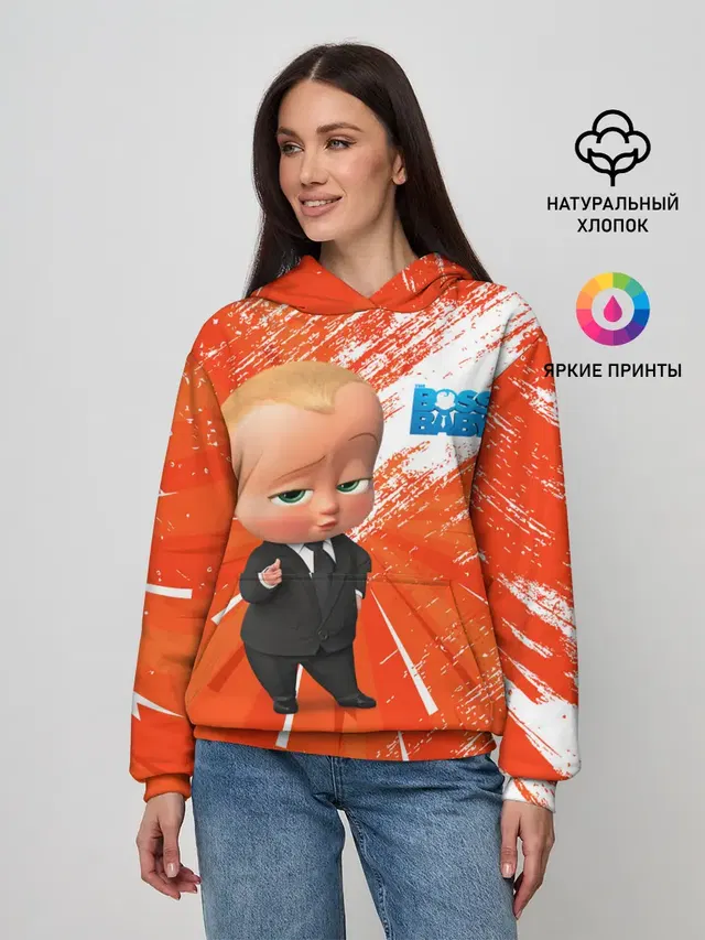 Женское худи с принтом «Босс-молокосос — Boss Baby»
